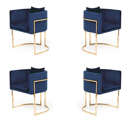 Chair 4x Upholstered Chair Television Lounge Club Set Seat Armchair Dining
