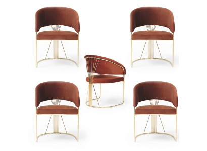 Group fabric upholstered dining room restaurant armchair chair 4x chair set