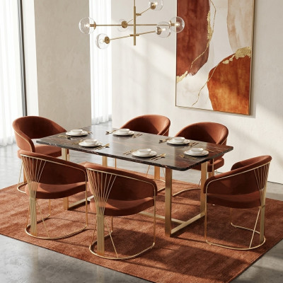 Design upholstery seating 6 chairs set armchair lounge set luxury