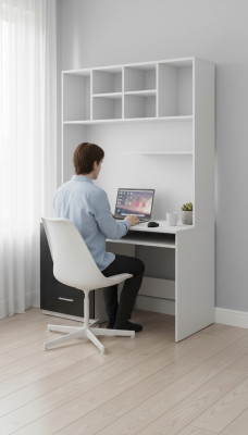 Desk Black Table Office Children's Room Youth Room Tables New High Gloss