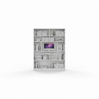 Corner cabinet shelf bookcase wooden cabinet for children's room youth room white