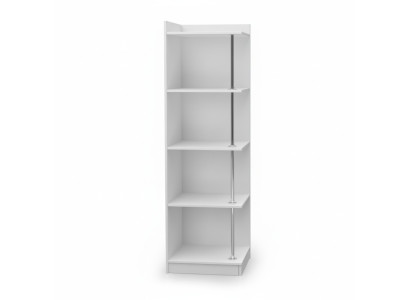 Regal Bookshelf Corner Cabinet Wardrobe Wood for Children's Room Youth Room White