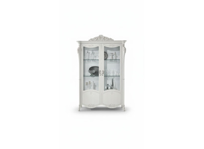 Display cabinet white glass cabinet design classic cabinet luxury wood furniture showcases new