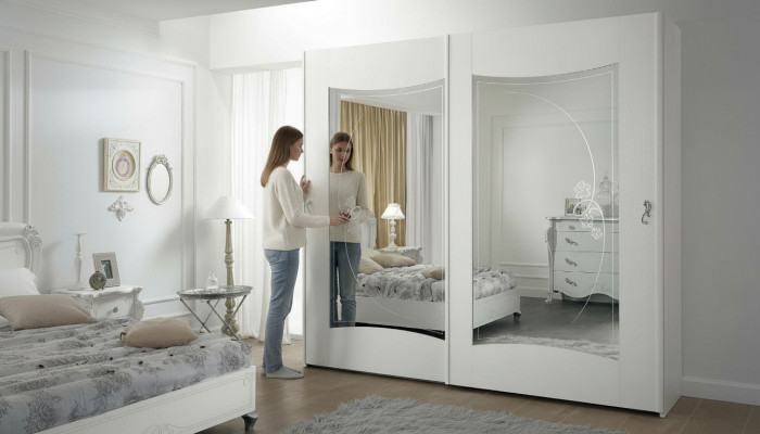 Wardrobe White Luxury Furniture Italian Design Bedroom Closet