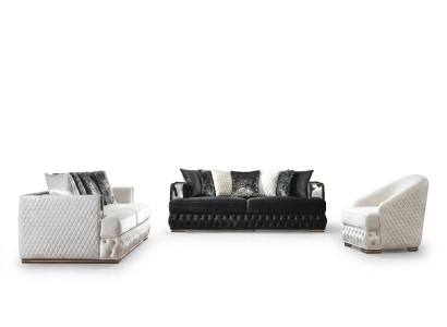 Chesterfield Luxury Sofa Set Upholstered Furniture 3+3+1 Living Landscape
