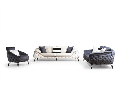 Chesterfield Armchair 1 Seater Black Living Room Luxury Design