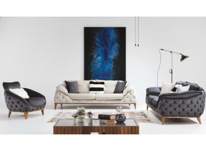 Three-seater Chesterfield couch upholstery sofas textile leather sofa couches furniture new