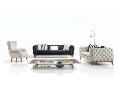 Sofa 3 seater white luxury furniture Chesterfield furniture Italian style