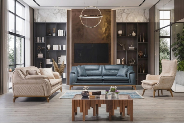 Armchair Beige 1-Seater Luxury Living Room Classic Design Italian