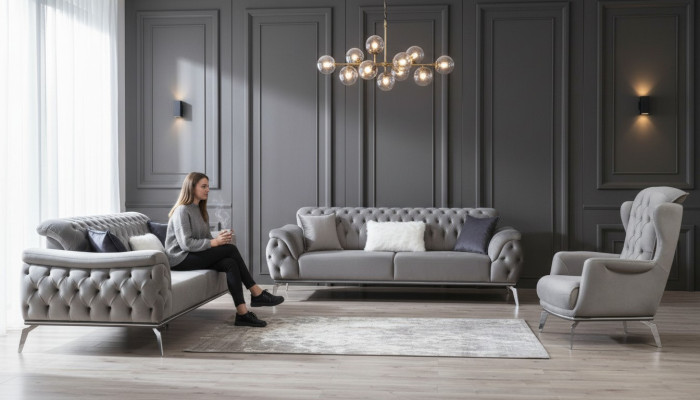 Chesterfield sofa couch three-seater couches luxury furniture furnishings