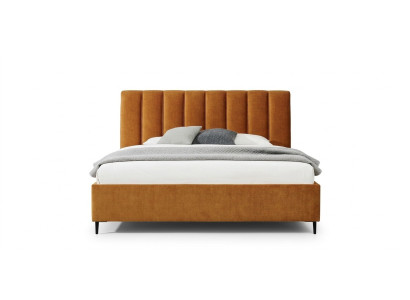 Orange bed bedroom upholstery furniture textile modern style beds