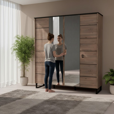 Wardrobe Brown Youth Bedroom Closet Children's Room Design Modern New