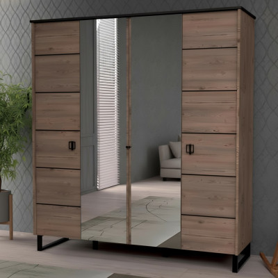 Wardrobe Brown Youth Bedroom Closet Children's Room Design Modern New