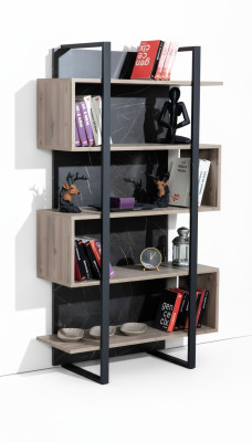 Bookshelf Modern Wood Children's Room Brown Cabinet Furniture Design Bedroom New