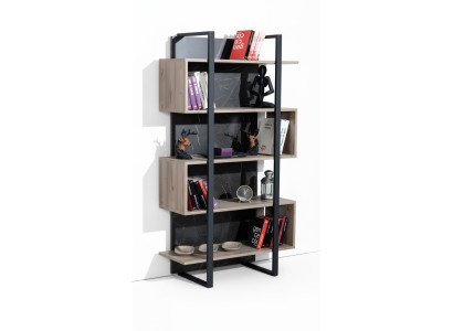 Bookshelf Modern Wood Children's Room Brown Cabinet Furniture Design Bedroom New