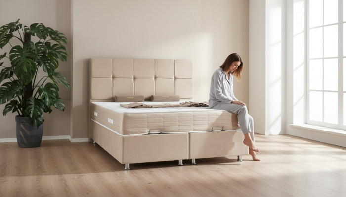 Luxury Box Spring Bed Double Beds Bedroom Furniture 120x200cm