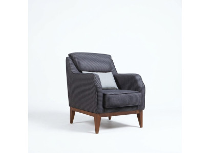 Gray Upholstered Single-Seat Armchair Designer Chair