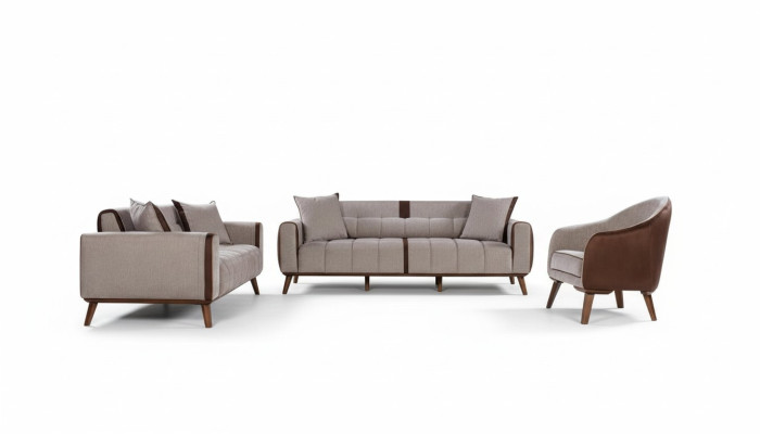 Sofa set 3+3+1 seat sofas upholstery furniture couches textile group