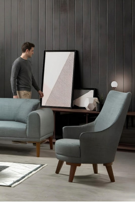 Modern armchair single-seater design lounge chair living room upholstered furniture