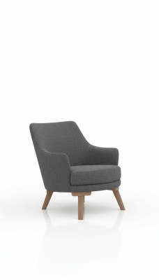 Design living room armchair single-seater modern gray upholstered furniture