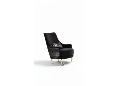 Luxury Design Armchair 1-Seater Textile Lounge Club Upholstered Furniture