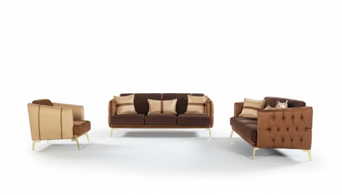 Sofa set Sofa Set 3+3+1 Seater Armchair Chesterfield Three-seater
