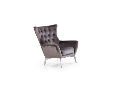 Luxury armchair, single-seater 1-seater upholstered designer textile fabric, modern