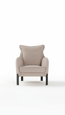Modern armchair 1 seat living room fabric polyester style color beige