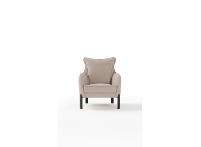 Modern armchair 1 seat living room fabric polyester style color beige