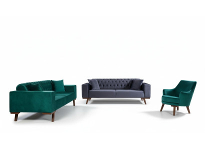 3+3+1 seating sofa set living room style couch sofa purple turquoise