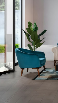 Luxury Armchair 1 Seater Designer Recliner Single Seat Upholstered Textile