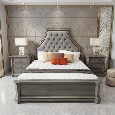 Bedroom set bed + 2x bedside tables beds double bed furniture Chesterfield new