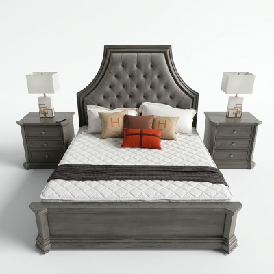 Bedroom set bed + 2x bedside tables beds double bed furniture Chesterfield new
