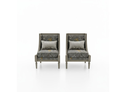 Armchair luxury upholstery designer textile single-seater upholstered chair single-seater furniture new
