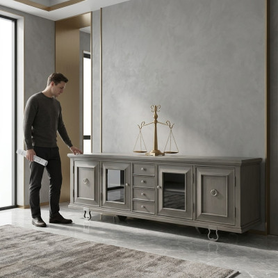 Console cabinet lowboard furniture cupboards sideboard living room sideboard wood grey