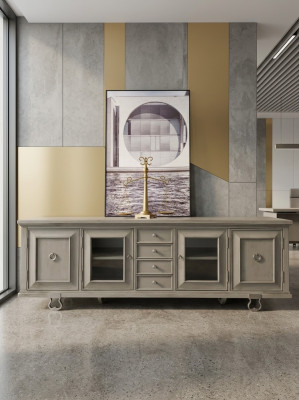 Console cabinet lowboard furniture cupboards sideboard living room sideboard wood grey