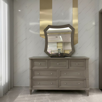 Luxury dresser mirror style design furniture modern bedroom dresser new brown
