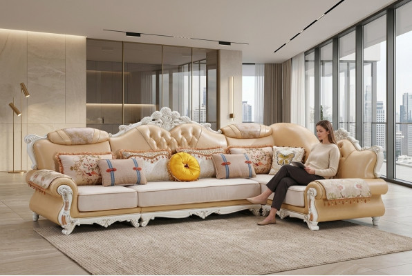 Living room corner sofa sofas L-shaped sofa corner luxury corner suite brown