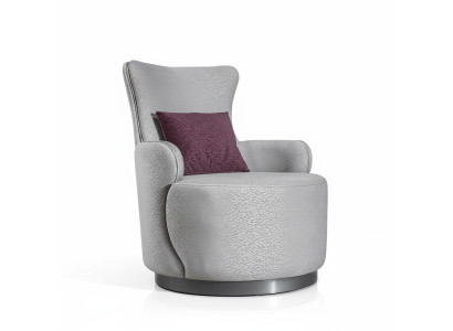Round club armchair sofa couch relax single-seater upholstered furniture furnishing