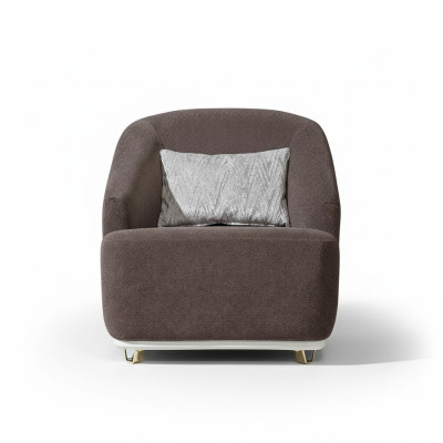Armchair Single 1-Seat Sofa Couch Living Room Furniture Metal with Fabric