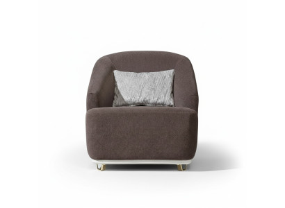 Armchair Single 1-Seat Sofa Couch Living Room Furniture Metal with Fabric