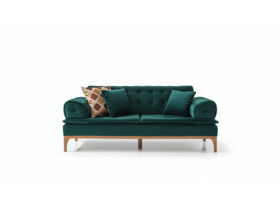 Luxury sofa, 3-seater sofas, seating fabric, design furniture, style textile new green