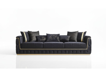 Three-seater sofa, 3-seater sofas, upholstered couches, Chesterfield with fabric