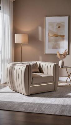 Armchair Design Living Room Upholstery Wood Modern Luxury New Color beige