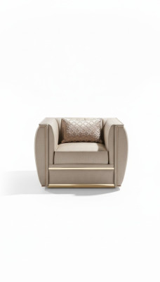 Armchair Design Living Room Upholstery Wood Modern Luxury New Color beige