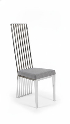 Dining room chair gray luxury chair metal with fabric chairs modern style