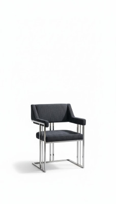 Dining room chair luxury metal with fabric chairs style modern armchair