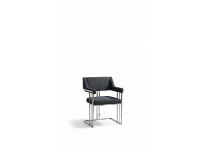 Dining room chair luxury metal with fabric chairs style modern armchair
