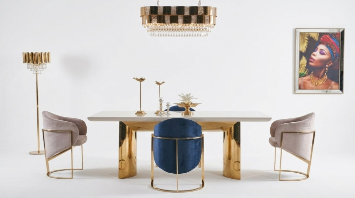 Dining Room Set Table + 4x Chairs Dining Chair Set Table Group 5-piece