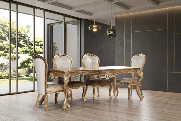 Table dining table dining room wood tables baroque dining luxury furniture new